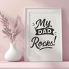 Fatherly Wisdom Quote Design Father's Day quote illustration in vector format.