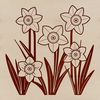 Stylized Daffodil SVG Design A simple vector design featuring a stylized daffodil, ideal for use in digital art software such as Procreate or Illustrator.