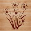 Colorful Spring Blooms Clip Art A colorful illustration of a single daffodil flower in bloom, suitable for digital designs and crafts.