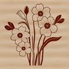 Downloadable Nature Illustration PNG A single daffodil flower in full bloom, rendered as a vector graphic.
