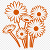 Beautiful Vector Daisy Bloom A vector design of a single daisy bloom featuring a central disc surrounded by rayed flowers.