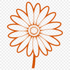 Beautiful Single Daisy Bloom SVG High-resolution digital rendering of a single daisy bloom with detailed petals.