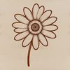 Line Art Daisy Graphic Simple line art representation of a daisy, ideal for digital design and craft projects.