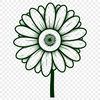 Beautiful Daisy Flower Vector Art A simple illustration of a single daisy flower with white petals and a yellow center.
