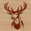 A detailed illustration of a deer's head, ideal for vector design and digital cutting machines.