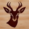 An outline vector design of a deer's profile, suitable for various applications.