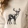 A close-up illustration of a white-tailed deer in its natural habitat, suitable for various design projects.