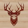 Deer Silhouette Vector Art A detailed illustration of a deer's head, suitable for vector art and commercial use.