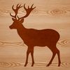 Free SVG Deer Outline Silhouette of a wild deer in a natural environment.