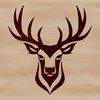 Vector Design Clip Art - Deer Antlers A detailed illustration of a deer's head with antlers, suitable for vector design and cutting machine stencils.