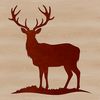 White-Tailed Deer Silhouette A stylized silhouette of a white-tailed deer in black against a transparent background.