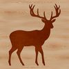 Wildlife SVG Art Free Download A black silhouette of a deer against a white background.