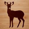 Detailed Deer Silhouette Design A detailed illustration of a wild deer in various poses for use as vector art.