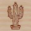 Desert Blooms SVG Illustrative graphic of a desert plant with sharp spines, suitable for vector design projects.