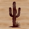 A stylized vector representation of a desert-dwelling cactus in profile view.