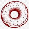 Glazed Delight SVG Illustration A detailed illustration of a glazed donut with a single bite taken out of it.