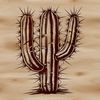 SVG Cactus Graphic Design Element A vector graphic representation of a cactus, suitable for use in gardening design or nature-inspired artwork.