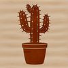 Vector Cactus Design Free Download A stylized illustration of a cactus, suitable for vector graphics design.