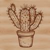 Free SVG Plant Icon An SVG graphic representation of a classic cactus design for various digital and crafting projects.