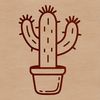 Stylized Cactus Design Vector Vector graphic representation of a stylized cactus for nature-inspired design use.