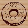 A digital illustration of a delicious donut dessert.