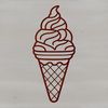 Delicious Circular Ice Cream Treat A vector graphic representation of an ice cream dessert in a circular shape.