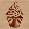 A colorful cupcake design suitable for vector art projects and cutting machines like Cricut.