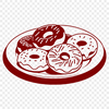 Delicious Donut Design Illustration Colorful donut dessert clip art for digital design and crafting.