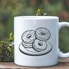 Delicious Donut Graphic A stylized illustration of a donut, suitable for vector design and cutting machine projects.
