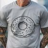 Donut Clip Art SVG A circular dessert with a ring-shaped hole in the center and swirled frosting on top.