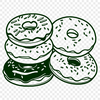 Digital Donut Stencil A stylized illustration of a donut, suitable for digital printing and cutting with a Cricut or laser cutter.