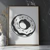 Sweet Treat Donut Graphic A detailed vector graphic design of a dessert donut with glazed surface.
