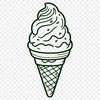 Colorful Cones Delight An illustration of a cone topped with colorful scoops of ice cream.