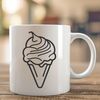 Modern Ice Cream Graphic A vector graphic design featuring a stylized ice cream dessert in a modern style.