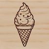 Delicious Single Serving Ice Cream Design A digital design of a single serving of ice cream with a decorative topping.