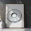 Colorful Donut Design A colorful illustration of a donut with frosting and sprinkles.
