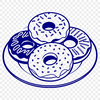 Free SVG Donut Graphic A stylized illustration of a donut, suitable for digital applications including vector design and clip art.