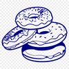 Customizable Donut Design Vector A colorful illustration of a single donut with various toppings.