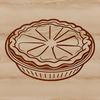 Pie Vector Graphics Design A digital illustration of a pie, suitable for graphic design projects.