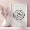 Digital Donut Illustration SVG Format A digital donut design created using scalable vector graphics (SVG) format.
