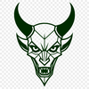 Free Vector Satanic Art Design A vector illustration of the devil in a dark Gothic style.