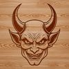 Beautiful Vector Art of the Devil A stylized illustration of the devil, suitable for use in various designs and crafts.