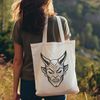Horned Devil SVG Design A digital illustration of a satanic figure with horns and wings, suitable for Halloween decorations or creative projects.