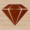 Vector Diamond Design Element A geometric shape resembling a diamond, created in vector format.