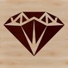 Simple Diamond SVG Clip Art A simple diamond shape made from vector lines, ideal for digital design projects and commercial use.
