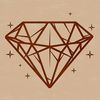 Geometric Diamond Vector Shape A geometric diamond shape designed as a vector illustration, suitable for cutting machines and digital design software.