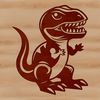 A prehistoric t rex dinosaur illustration in a vector format.