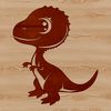 A prehistoric baby dino illustration in vector art format.