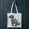 A stylized dinosaur design created as a SVG clip art for digital use.