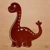 Prehistoric Long-Necked Friend A prehistoric brachiosaurus, a type of long-necked herbivorous dinosaur from the Jurassic period.
